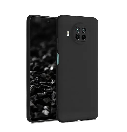 Soft Silicon  Case With Fur Inside For Mi 10i(5G) - Black