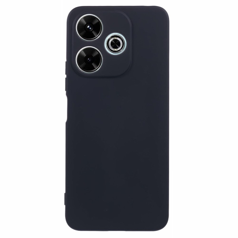 Redmi 13(4G) Soft Silicon Case With Fur Inside - Black