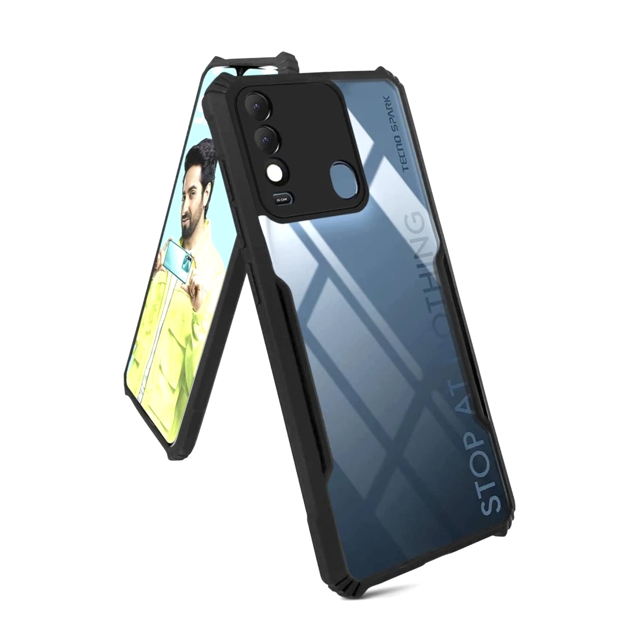 Techno Spark 8 Ipaaky Back Transparent Case