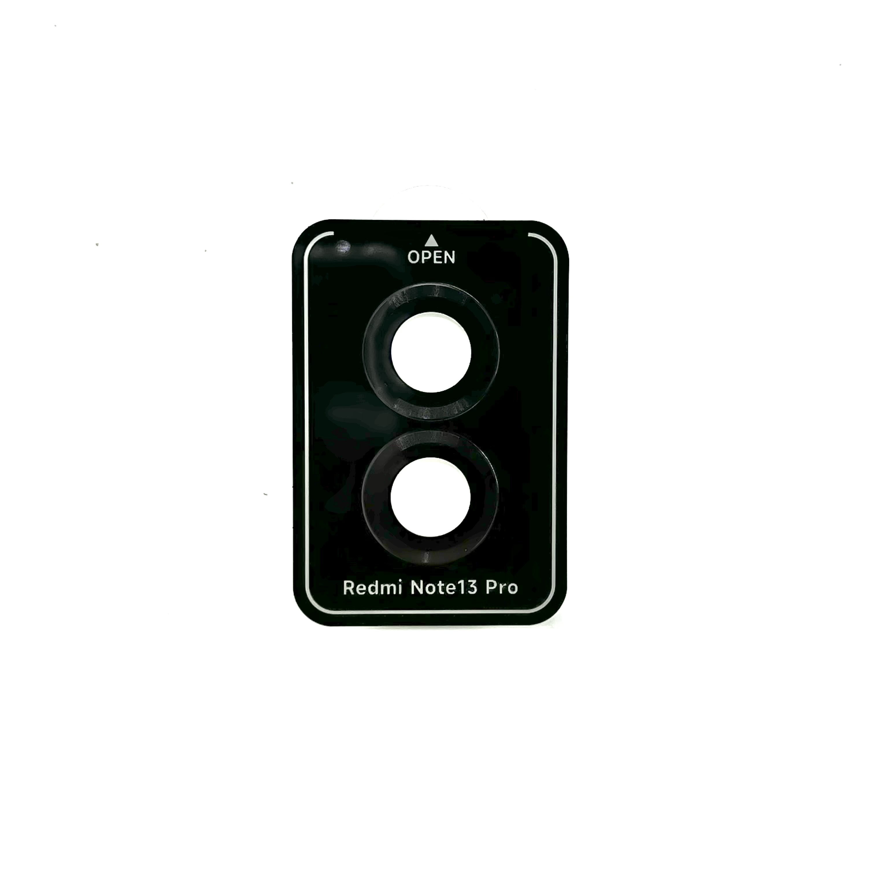 Metallic Ring Glass Camera Protection For Redmi Note 13 Pro Plus - Black