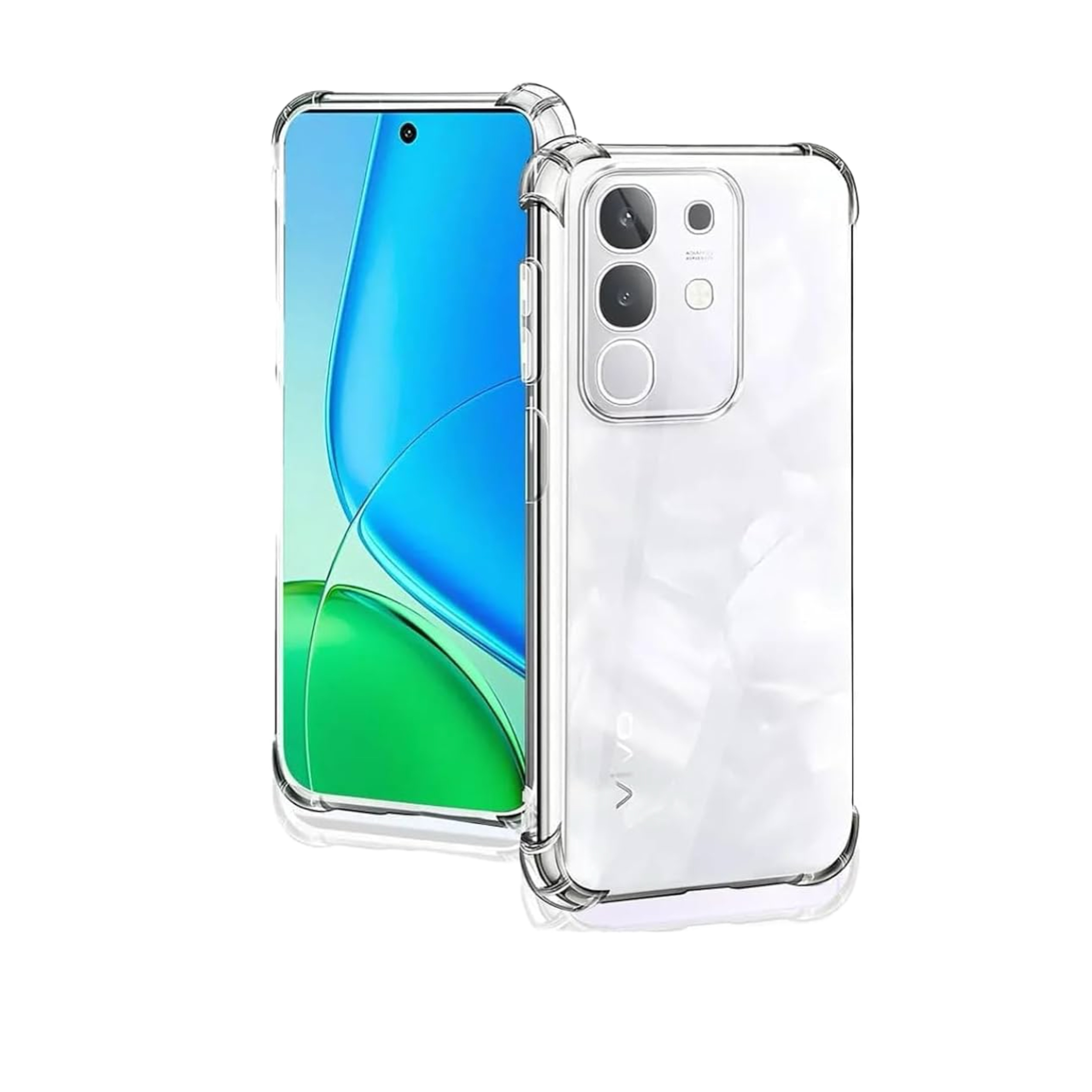 Vivo T4X (5G) Transparent Clear TPU With Side Bumped Phone Case