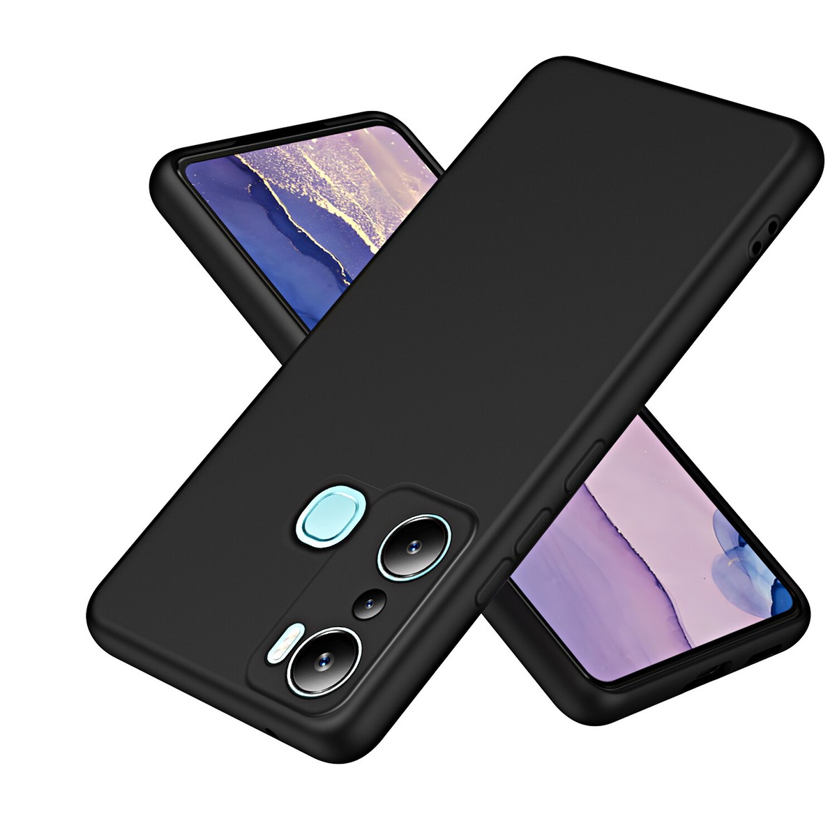 Infinix Hot 20i Soft Silicon Case With Fur Inside - Black