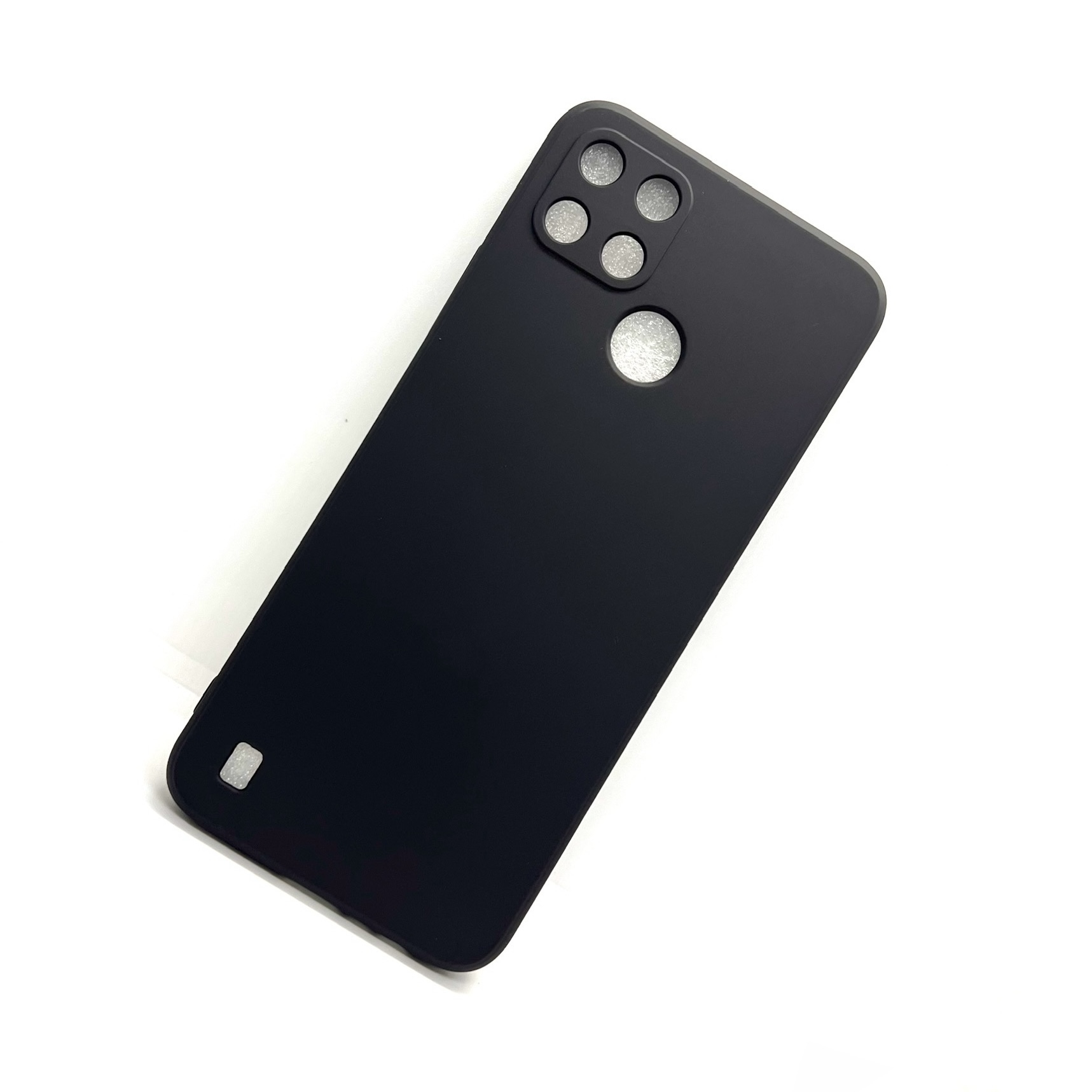 Realme C21y Soft Silicon Case With Fur Inside - Black