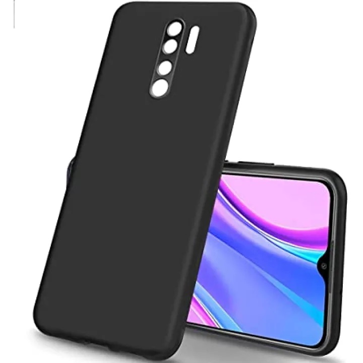 Soft Silicon Case With Fur Inside For Poco M2 - Black