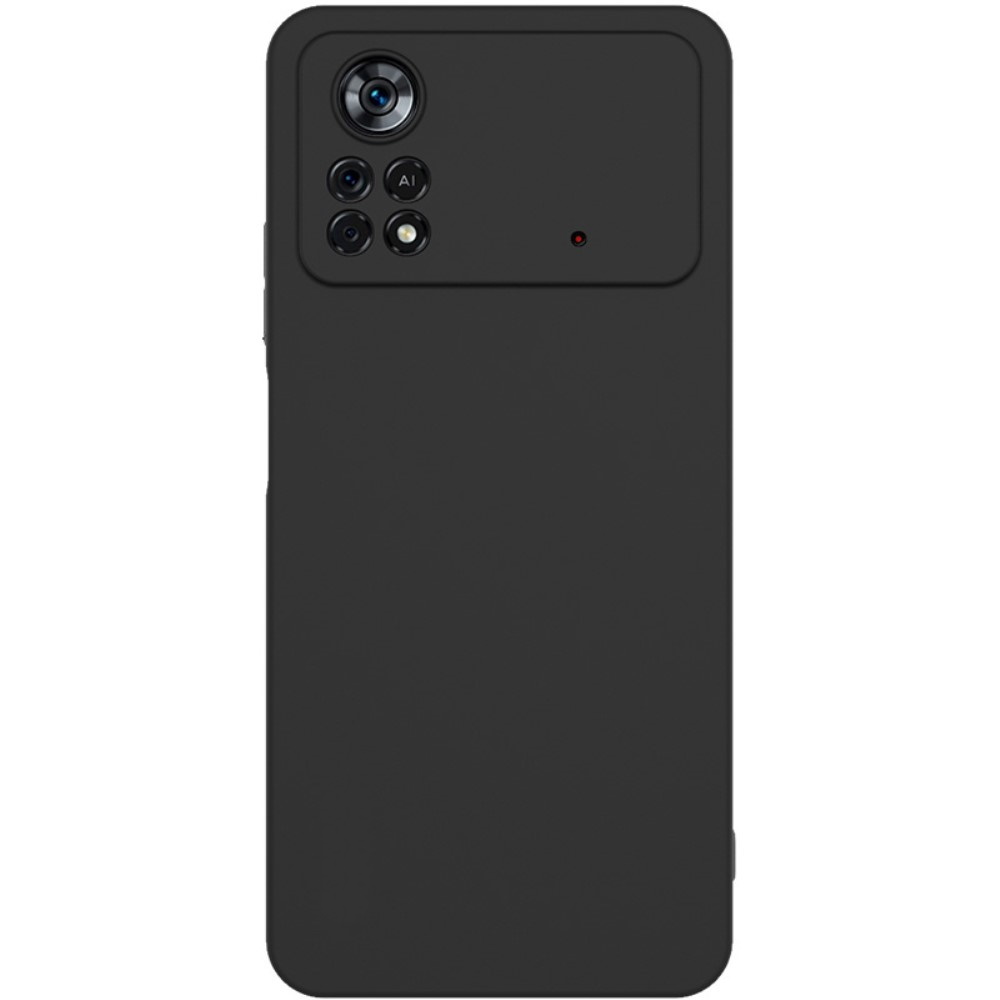 Poco X4 Pro Silicon Case With Fur Inside - Black