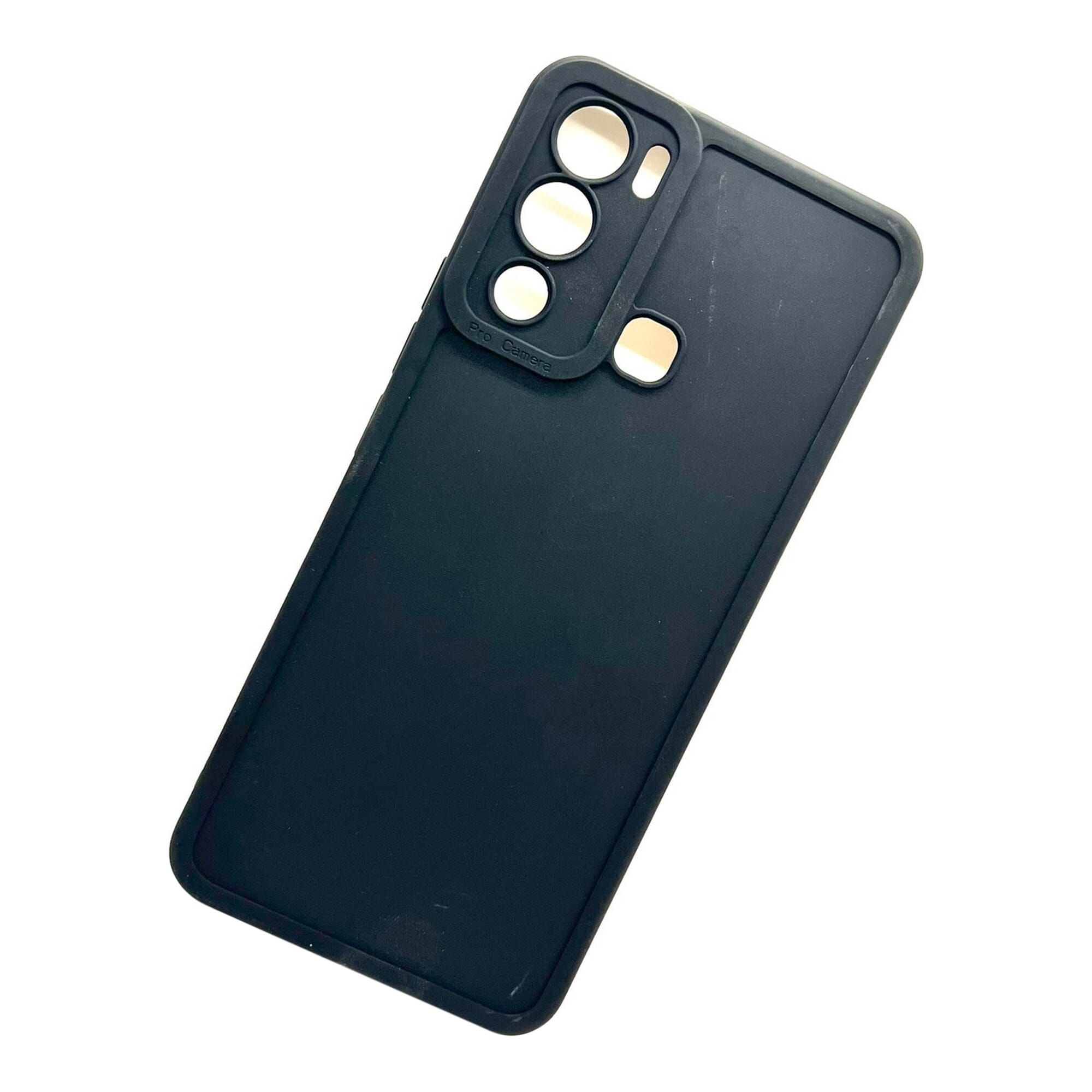 Soft Silicon Case With Fur Inside For Infinix Hot 12i - Black