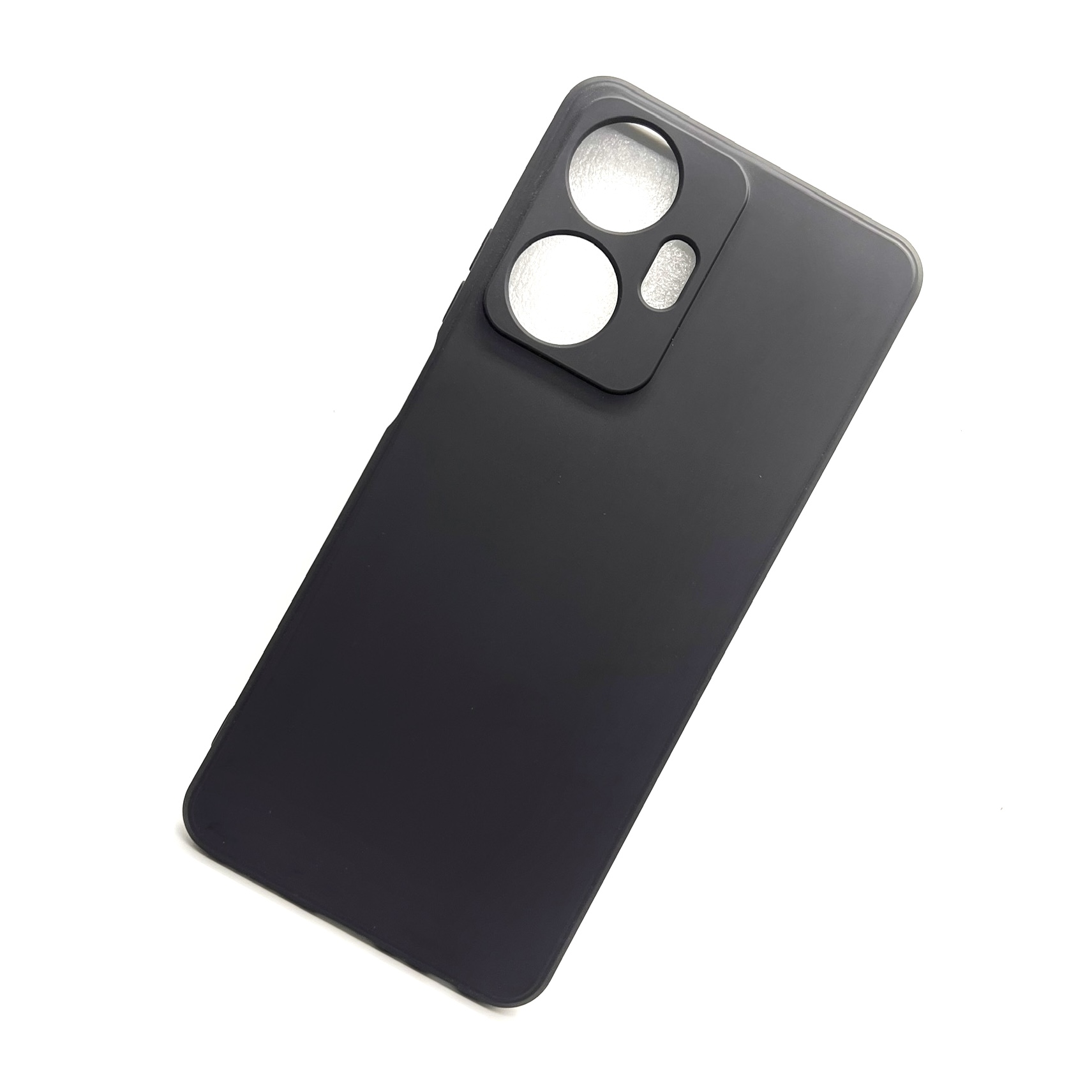 Realme Narzo N55 Soft Silicon Case With Fur Inside - Black