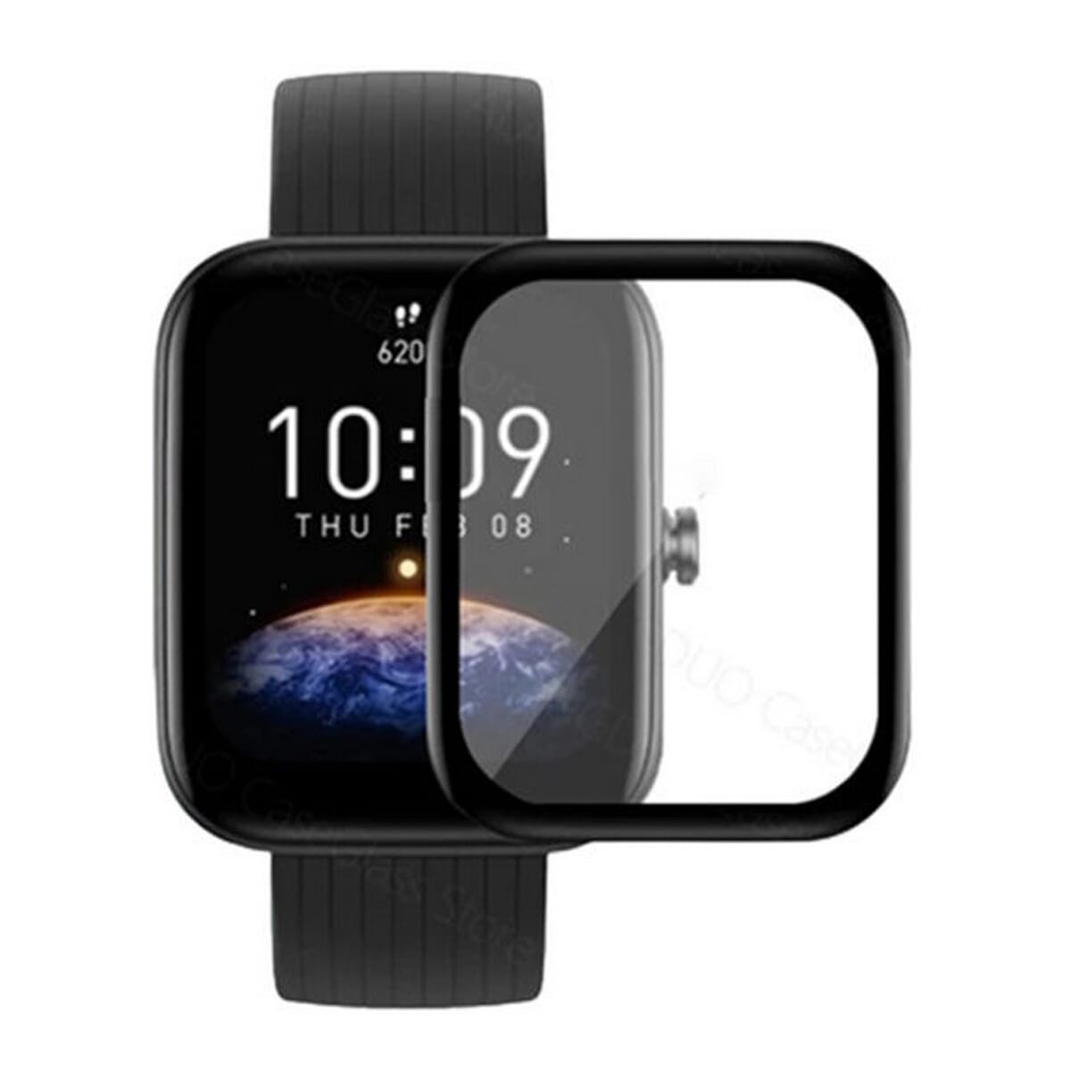 Ceramic Full Glue Flexible Screen Protector For Amazfit Bip 3/Bip 3 Pro - Black