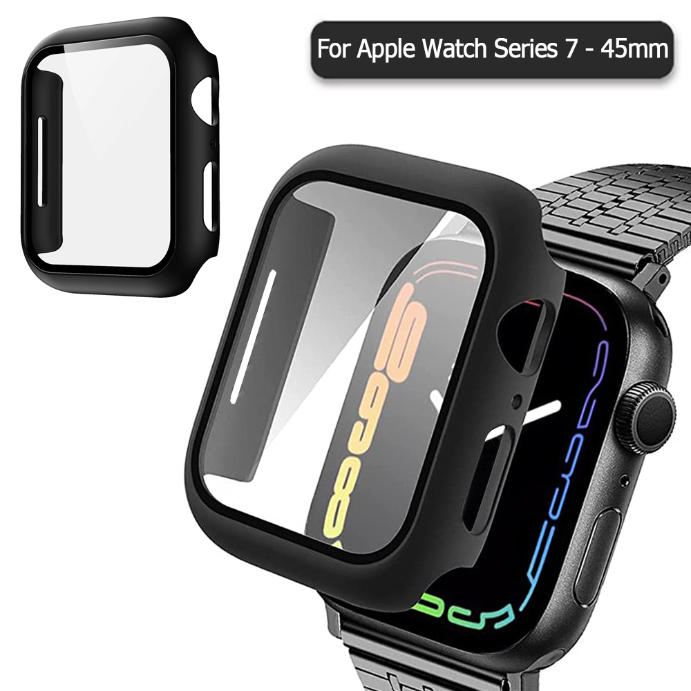 Apple Watch 45mm Full Case With Protection Glass - Black