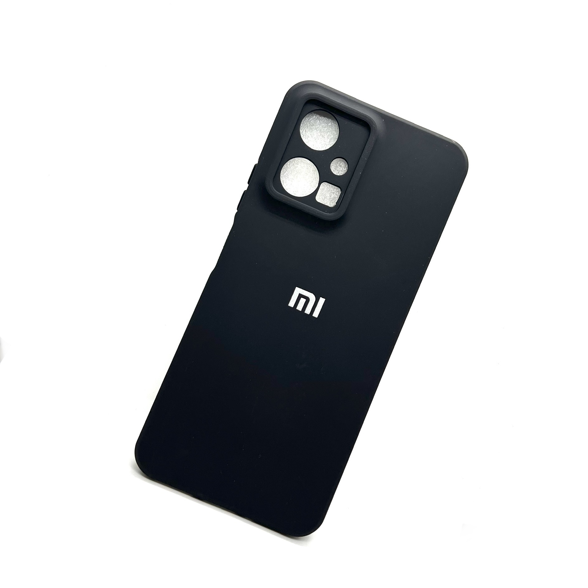 Soft Silicon Case With Fur Inside  For Redmi Note 12 - Black