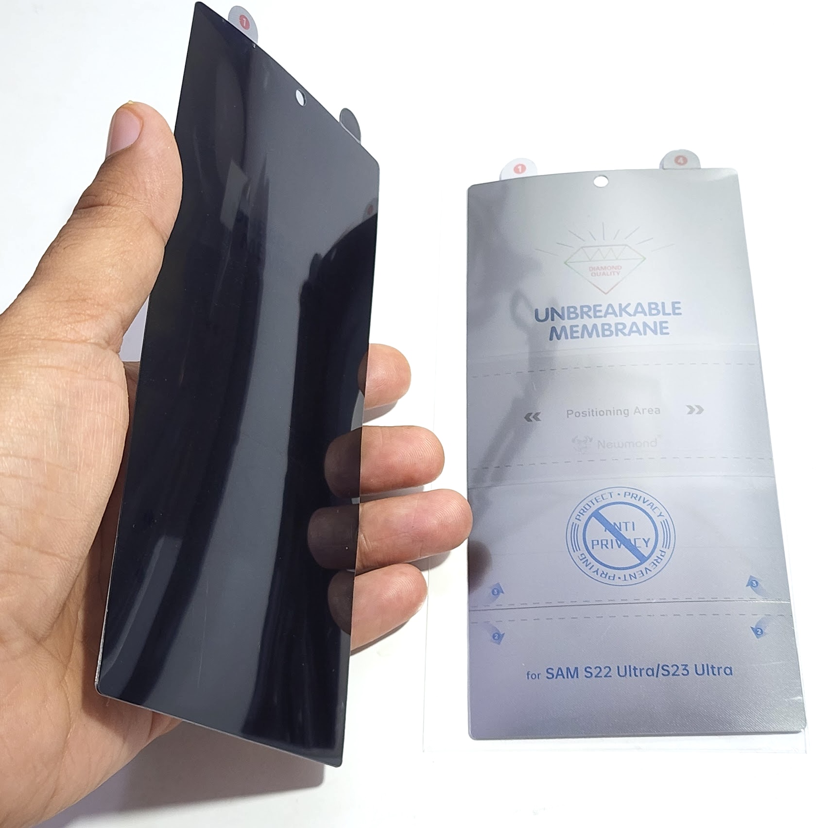 Samsung Galaxy S22 Ultra Privacy Screen Protector Adhesive Hydrogel Anti Spy TPU Film