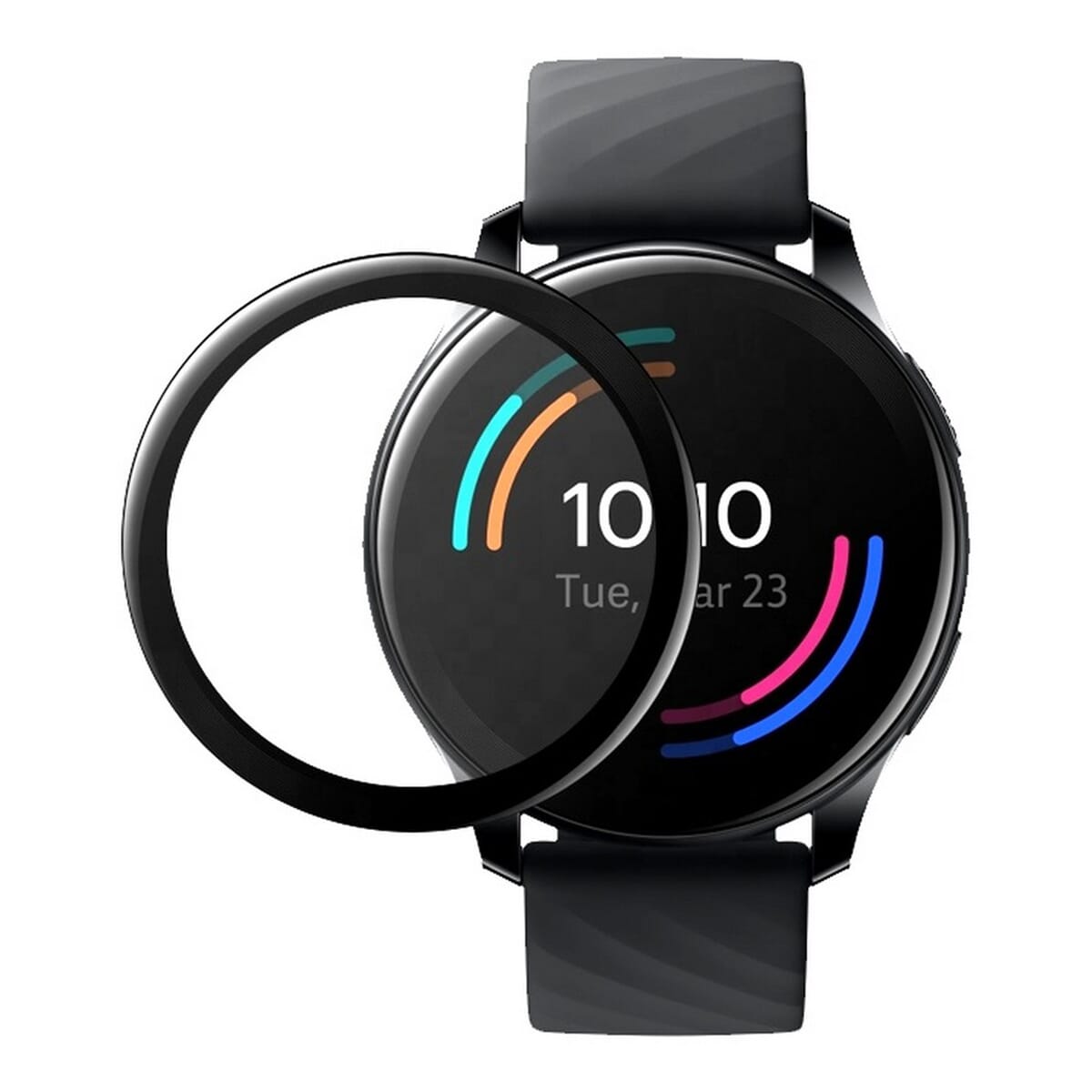 Ceramic Full Glue Flexible Screen Protector For Oneplus Watch 2 - Black