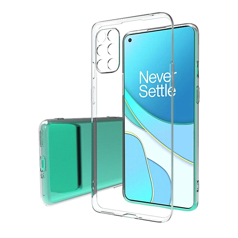 Oneplus 9R  Transparent Clear TPU With Side Bumped Phone Case