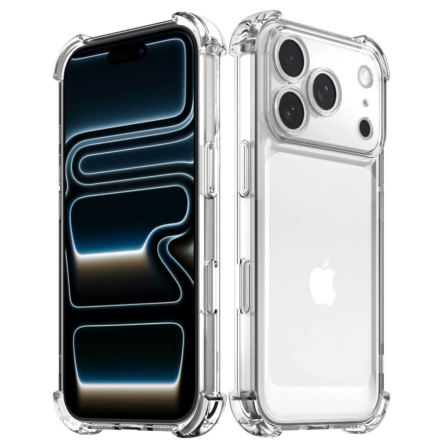 Iphone 17 Pro  Max Transparent Clear TPU With Side Bumped Phone Case