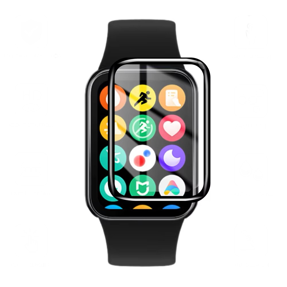 Ceramic Flexible Full Glue Protective Glass For Xiaomi Band 8 Pro - Black