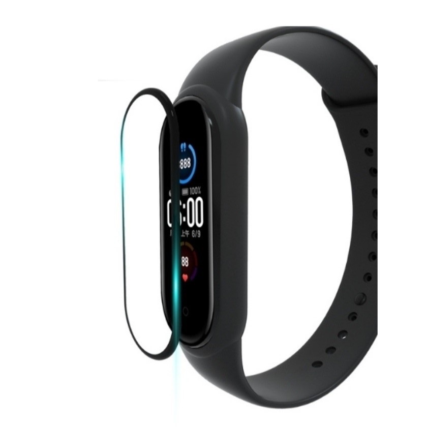Ceramic Full Glue Flexible Screen Protector For Mi Band 4 - Black