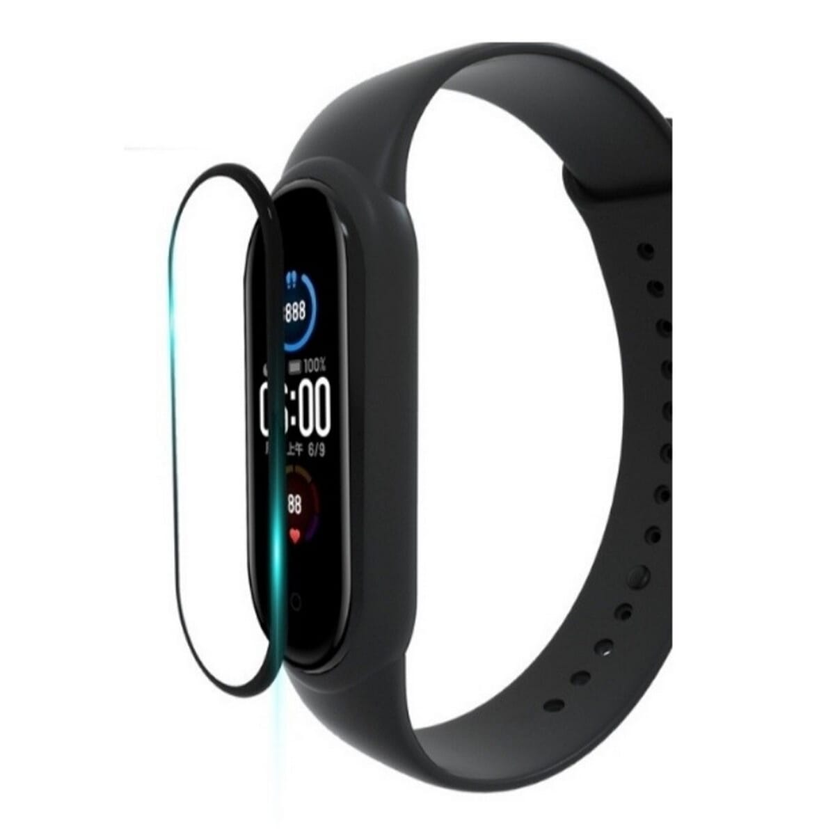 Ceramic Full Glue Flexible Screen Protector For Mi Band 5 - Black