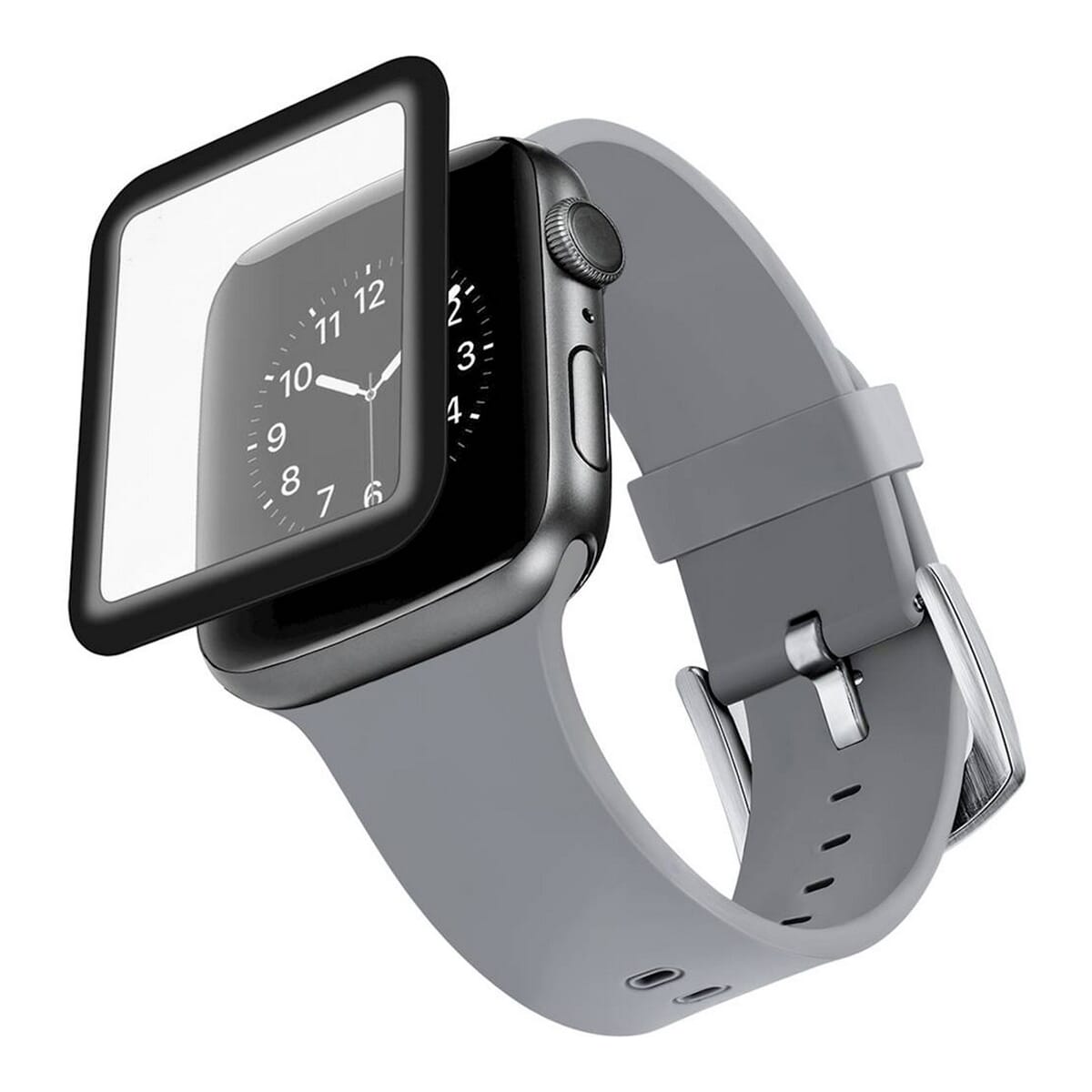 Ceramic Full Glue Flexible Screen Protector For Apple Watch (38mm) - Black