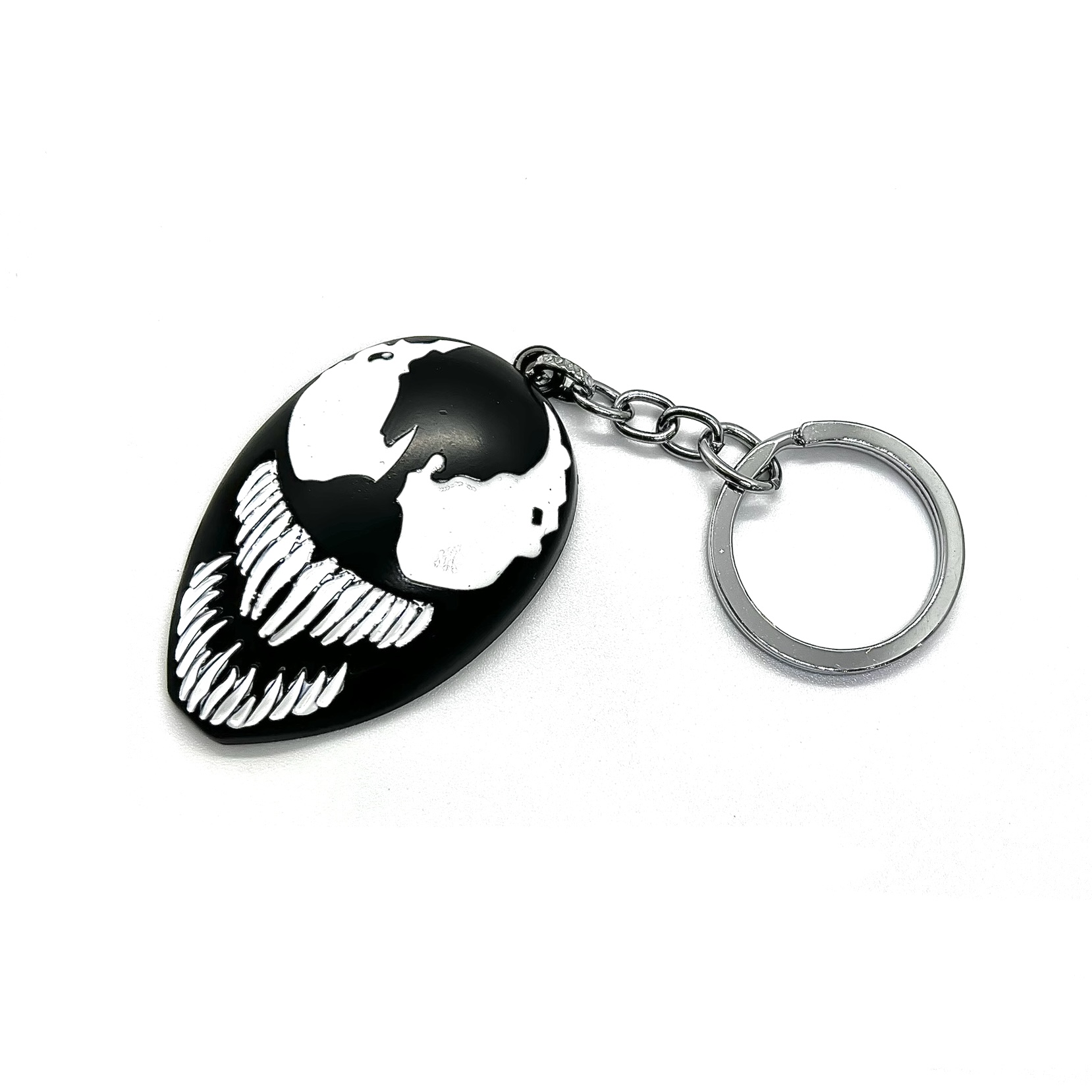 Fancy Mettallic Keyring Of Venom Face