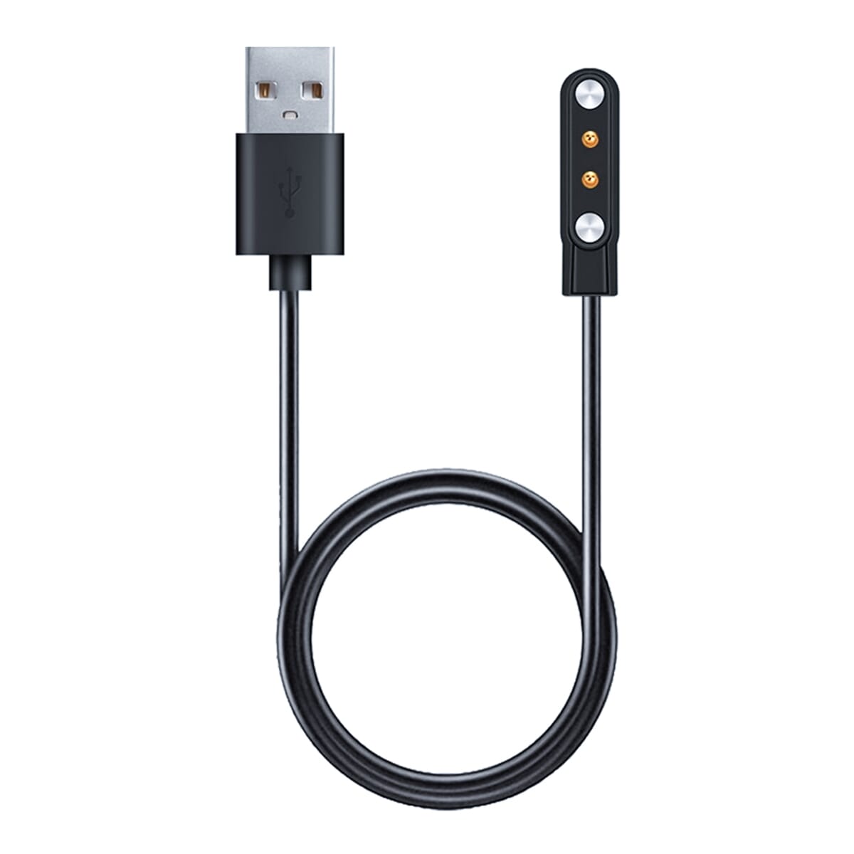 Magnetic USB Charger For W12, KW66, W11, W01 Smartwatches - Black