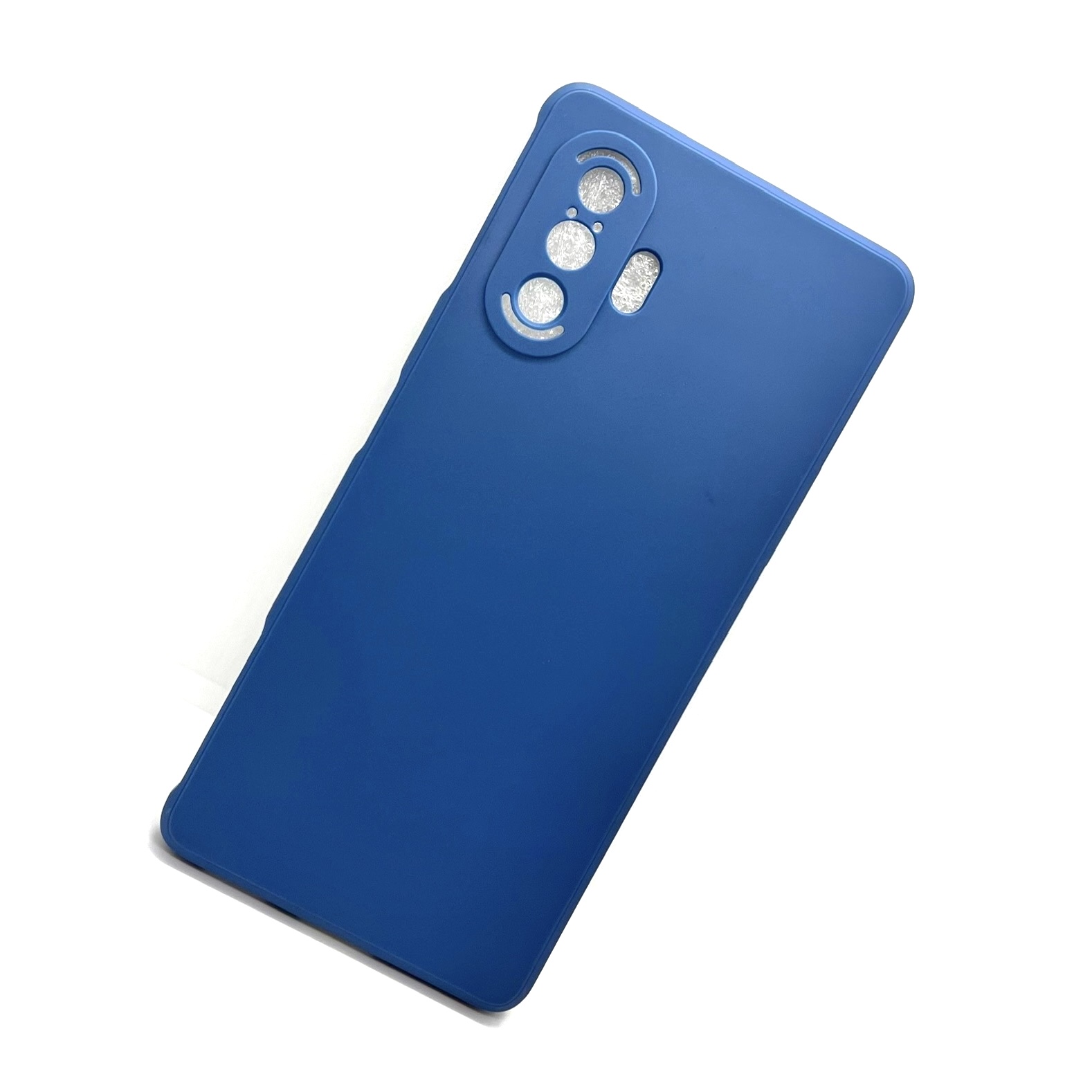Poco F3 GT Soft Silicon Case With Fur Inside - Blue