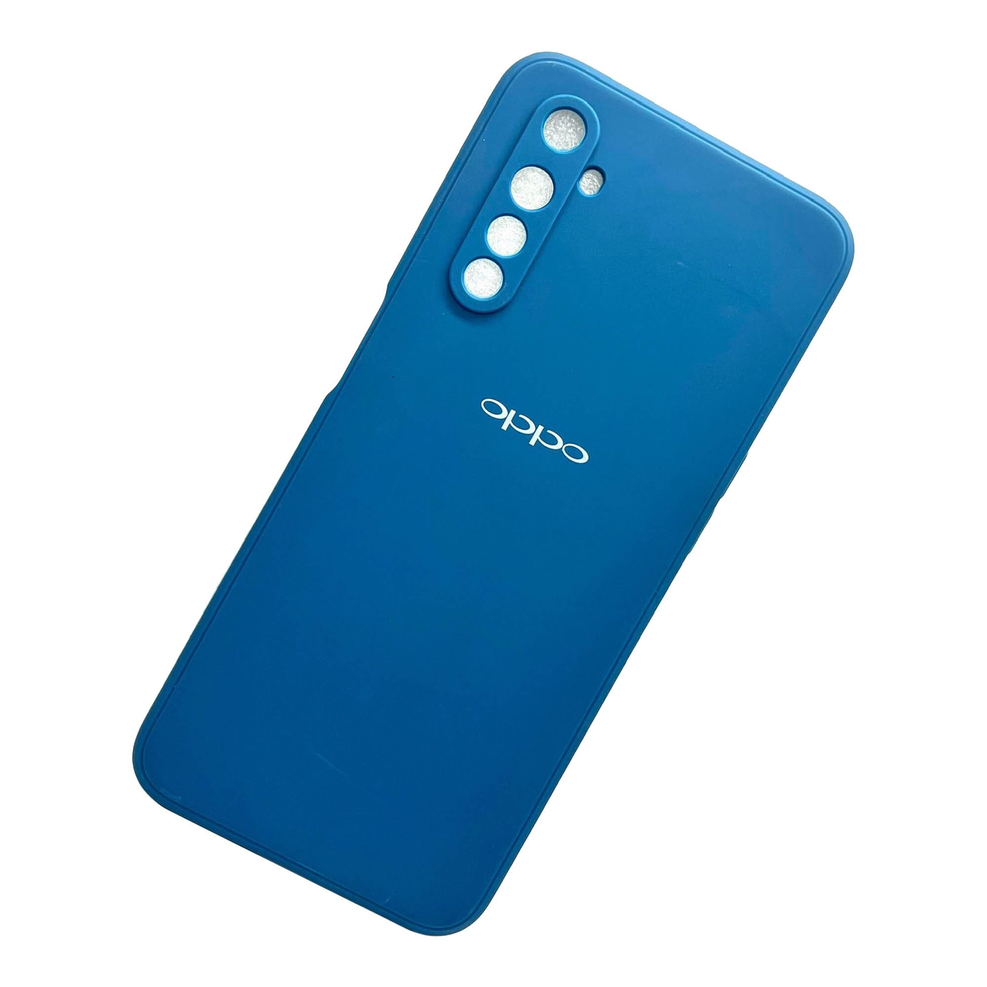 Realme 6 Soft Silicon Case With Fur Inside - Blue