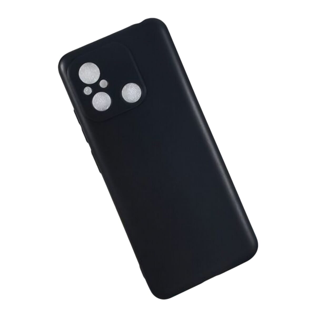 Soft Silicon Case With Fur Inside For Poco C55 - Black