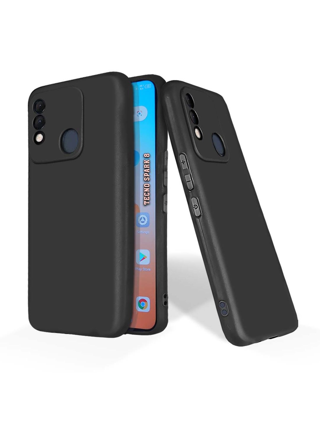 Techno Spark 8 Soft Silicon Case With Fur Inside