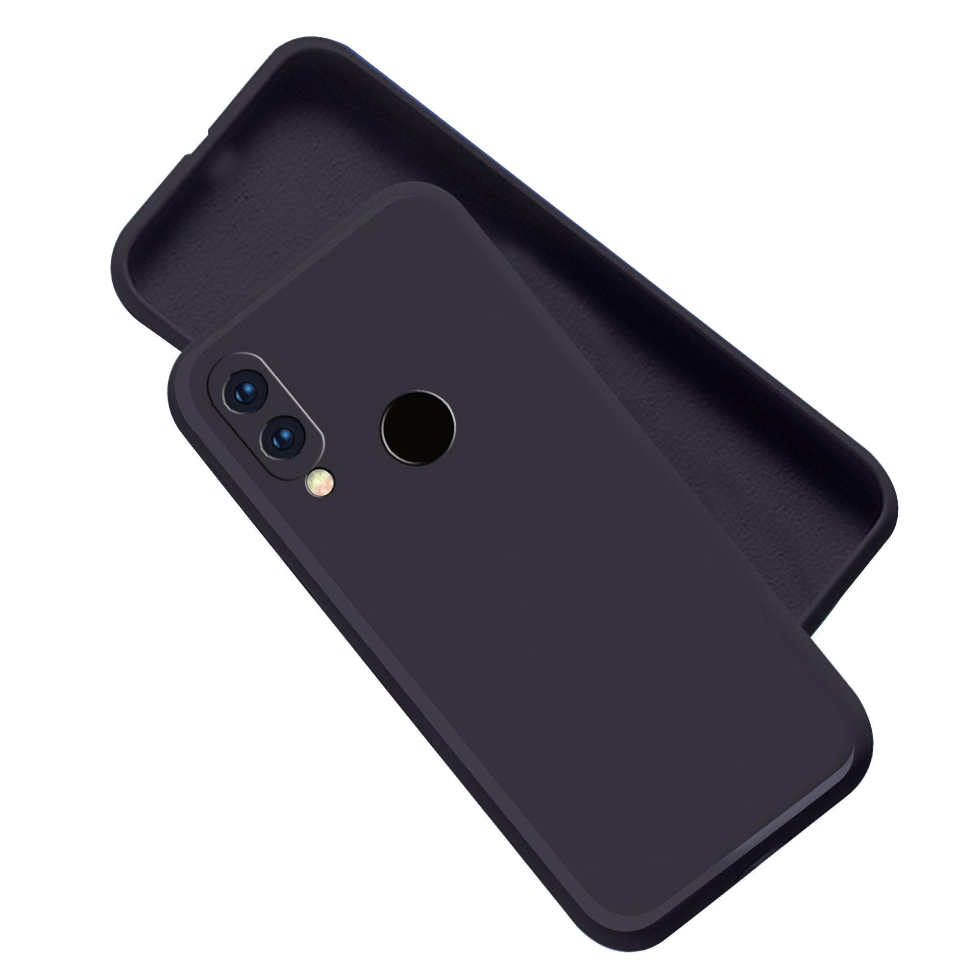 Soft Silicon  Case With Fur Inside For Honor 8X - Black