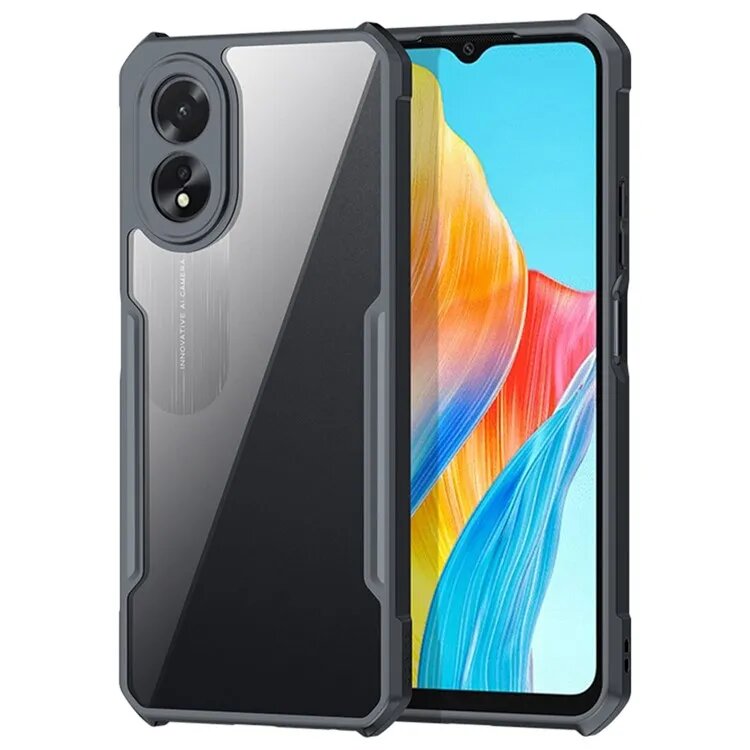 Oppo A38 Ipaky Case With Back Transparent - Black