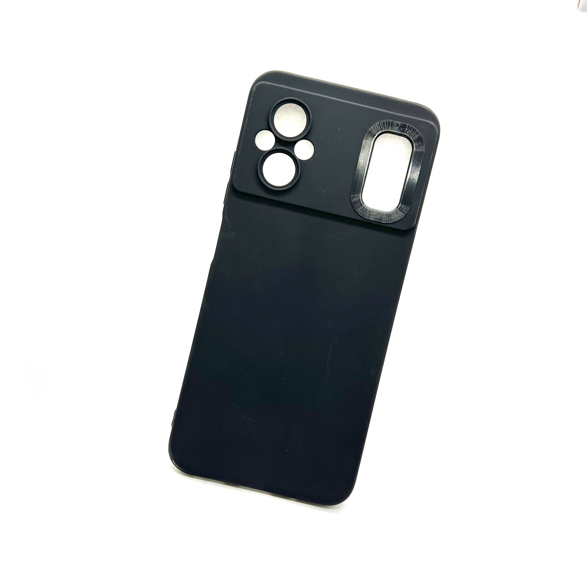 Soft Silicon Case With Fur Inside  For Poco M5 - Black