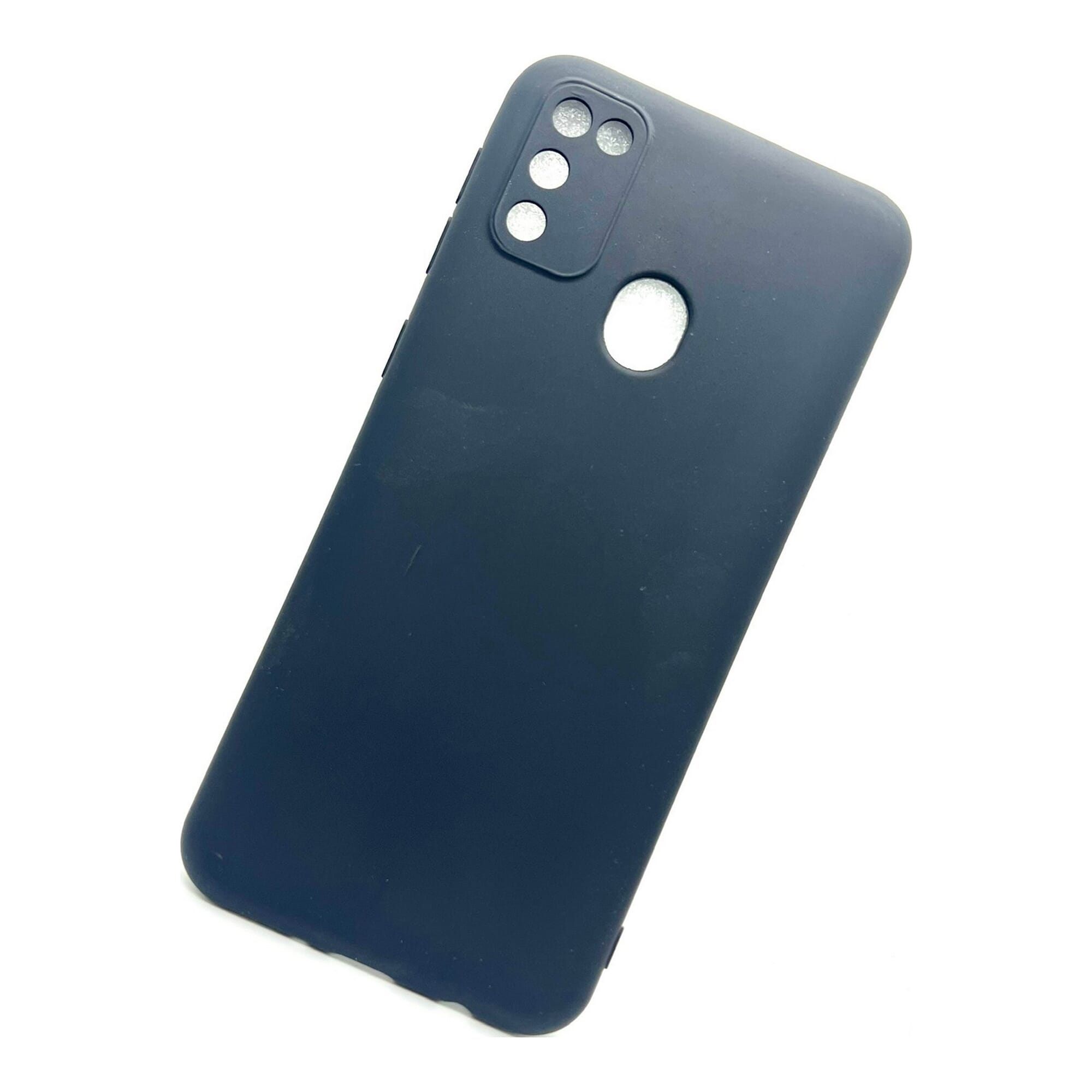 Soft Silicon Case With Fur Inside  For Samsung Galaxy M21 - Black