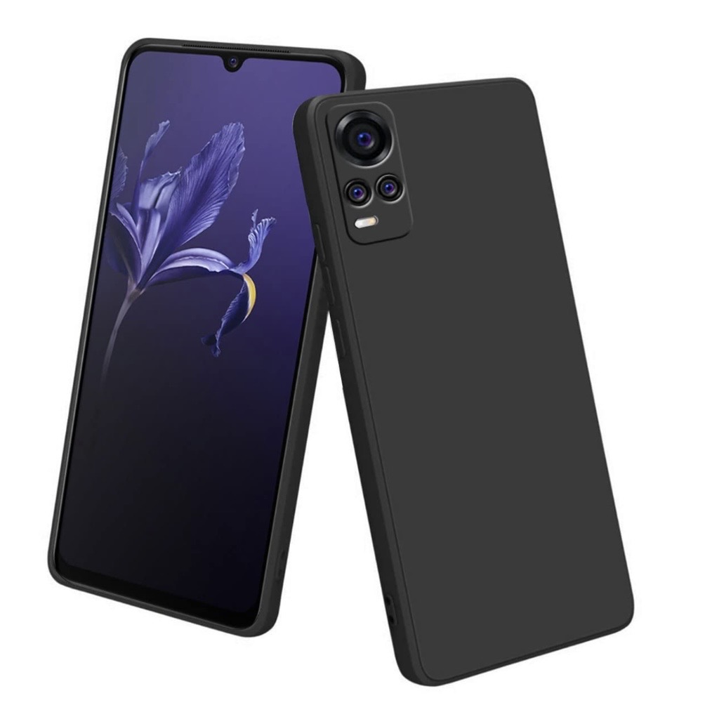 Vivo V21e  Silicon Case With Fur Inside - Black