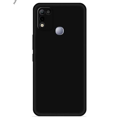 Infinix Smart 5 Silicon Case With Fur Inside - Black