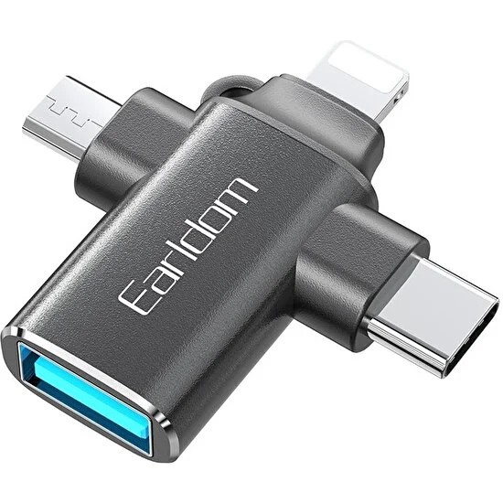 Earldom OT80 3 In 1 OTG Converter - Black