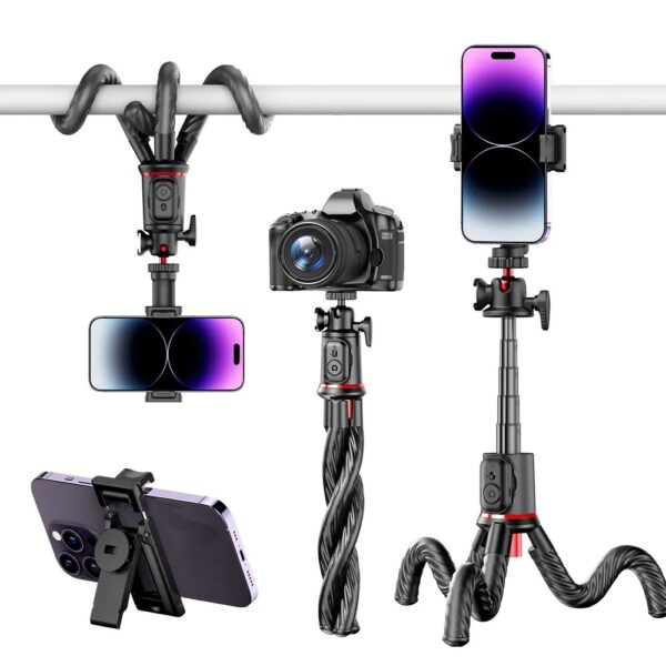 C03 Telescopic Pole Selfie Stick Tripod With Detachable 360 Ballhead - Black