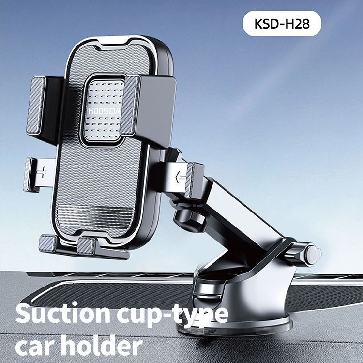 Koosda KSD-H28 Universal Long Neck Car Phone Holder With Suction Cup Adjustable - Black
