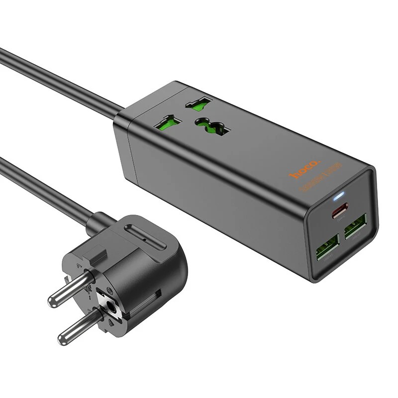 Hoco  AC9A 30W 4 Port USB PD Fast Charger - Black