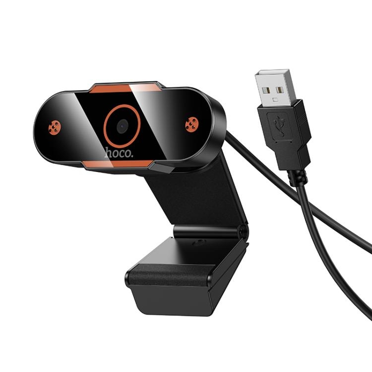 Hoco D101 720P 1MP USB-A Port Computer HD Camera With Noise Reduction Mic - Black