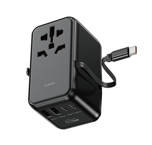 Xundd XDCH 090 65Watt GaN Universal Travel Adapter - Black