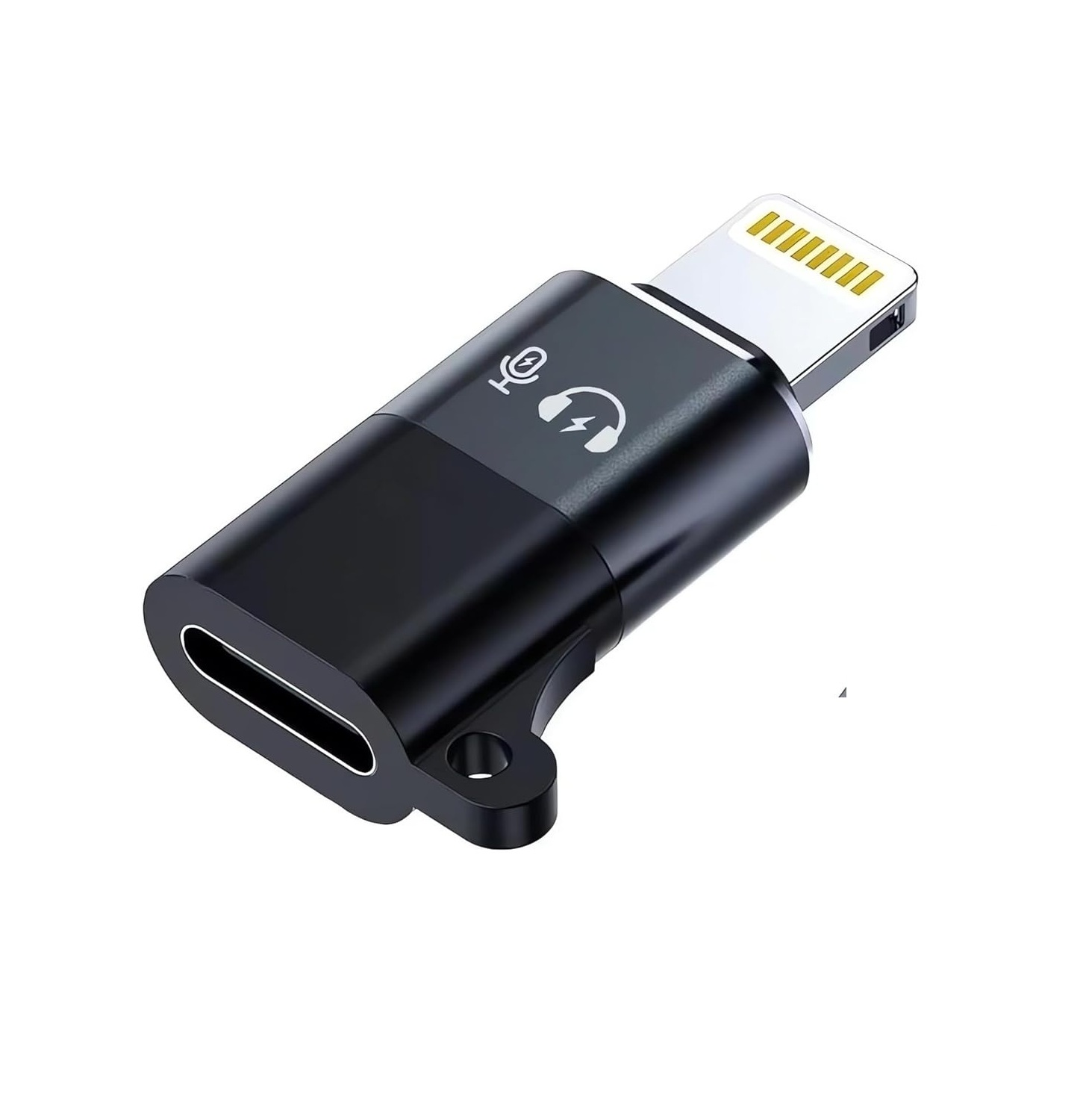 Lightning To Type C Audio Connection Adapter (1 Piece) - Black