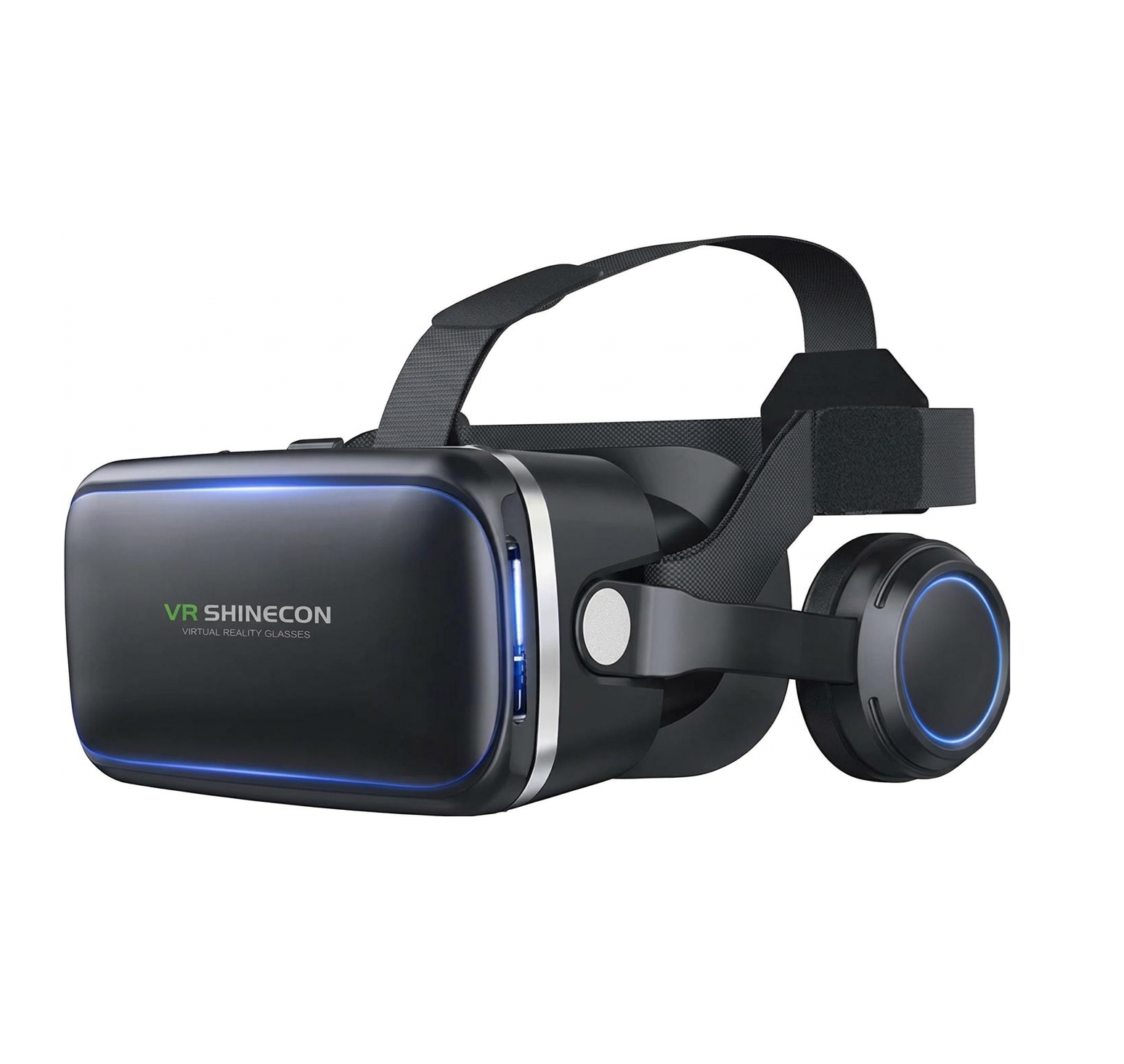 Shinecon G04E VR 3D Glasses With Headphone Virtual Reality Box - Black