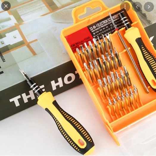 32 in 1 Screw Driver Kit Screwdriver Repair Set - Yellow