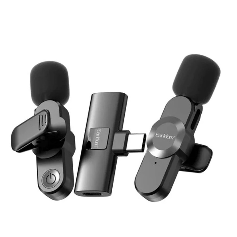 Earldom MC8C Type C Wireless Double Microphone - Black