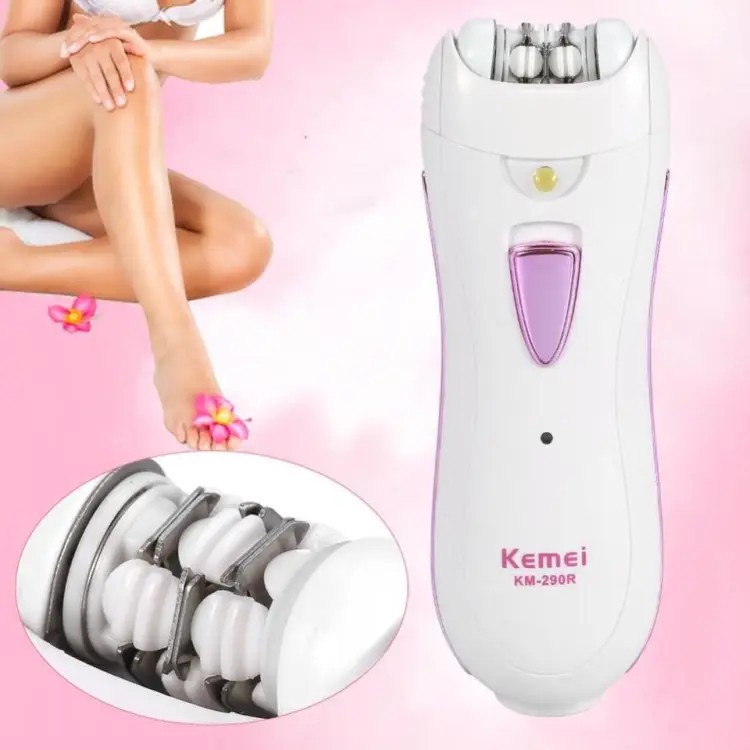 Kemei KM290R Rechargeable Women Epilator Shaver - Pink