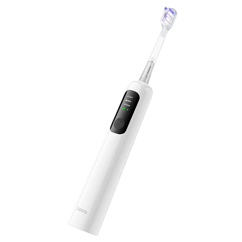 Hoco HP64 Acoustic Wave Rechargeable Electric Toothbrush With 3 Cleaning Modes & IPX7 - White