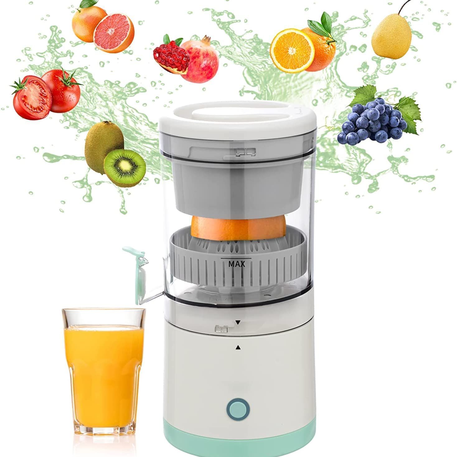Electric Portable Citrus Juice Maker Machine With Powerful Motor And USB Charging - Multicolor