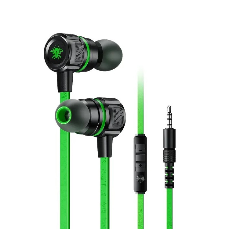 Plextone G20 Mark IV Metal Bass Magnetic Noise Cancelling Gaming Earphone Type C & 3.5MM - Green