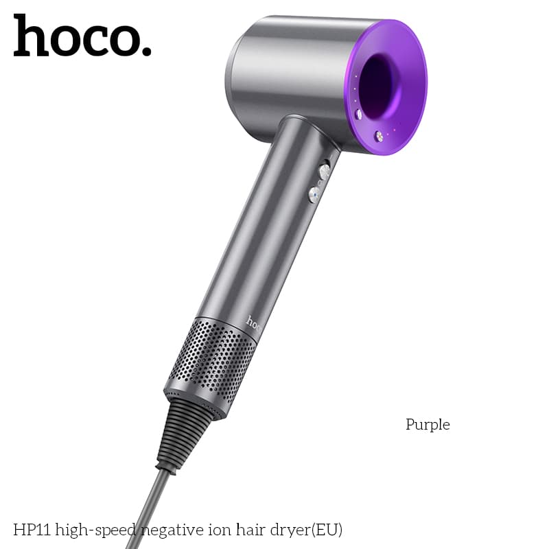 Hoco HP11 Hight Speed Negative Ion Hair Dryer - Purple