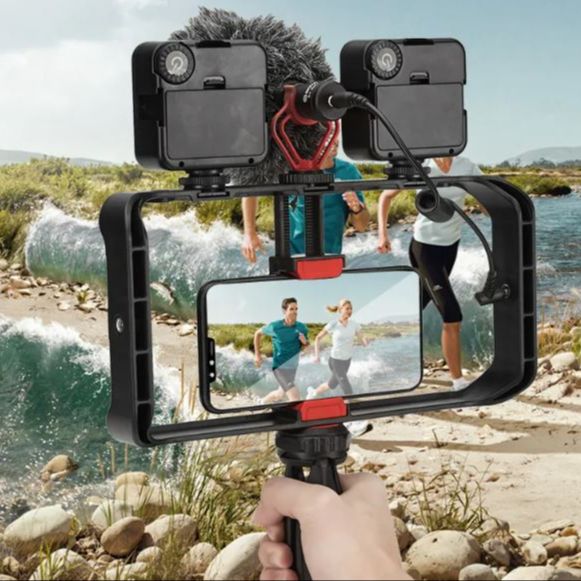 Jmary MT-33 Video Cage Rig Tripod Kit Handle - Black